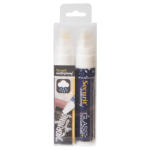 Securit Kreidemarker wasserfest 7 - 15 mm, weiss, Pack zu 2 Stück Securit Kreidemarker wasserfest 7 - 15 mm, weiss, Pack zu 2 Stück