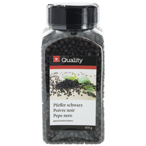Quality Poivre noir en grains, 400 g