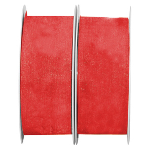 Geschenkband 40 mm x 50 m rot Rolle zu 40 mm x 50 m