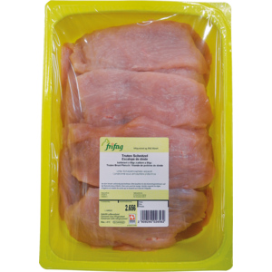 Frifag Truten Brust Schnitzel, ca. 80 g, 4 x ca. 1 kg Frifag Truten Brust Schnitzel, ca. 80 g, 4 x ca. 1 kg