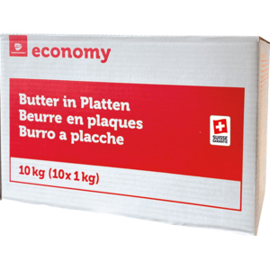 Economy Schweizer Butter in Platten, 50 x 10 x 1 kg