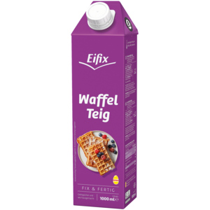 Eifix Waffelteig flüssig Import, Bodenhaltung, pasteurisiert, 1 kg Eifix Waffelteig flüssig Import, Bodenhaltung, pasteurisiert, 1 kg