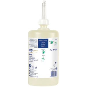 Tork extra milde Flüssigseife unparfümiert, S1, 6 x 1 l Tork extra milde Flüssigseife unparfümiert, S1, 6 x 1 l