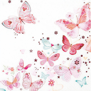 Homefashion Servietten Butterfly 33 x 33 cm 20 Stück