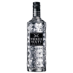 Three Sixty Vodka 37,5% Vol., Karton zu 6 Flaschen x 70 cl