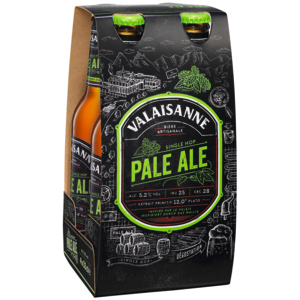 Valaisanne Pale Ale, Karton zu 6 x 4 Fl. x 33 cl Valaisanne Pale Ale, Karton zu 6 x 4 Fl. x 33 cl