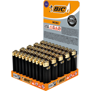 Bic Feuerzeug Mini, gold, J25, 50 St
