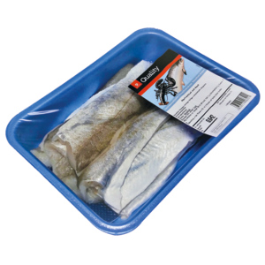 Quality MSC Merlan Filet, mit Haut, 60-100 g, ca. 600 g
