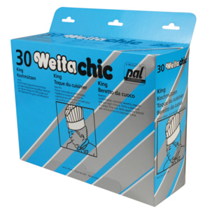 King Kochmützen 23cm, Pack zu 30 Stück