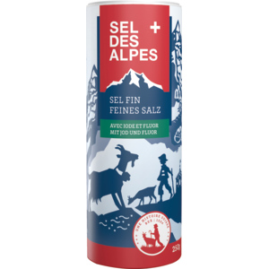 Sel des Alpes fein mit Jod und Fluor, 250 g Sel des Alpes fein mit Jod und Fluor, 250 g