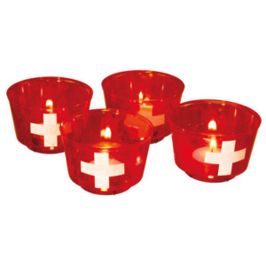 In/Out Leuchtbecher Schweiz Pack zu 4 Stück In/Out Leuchtbecher Schweiz Pack zu 4 Stück