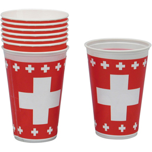 In/Out Becher Schweizerkreuz Pack zu 8 Stück