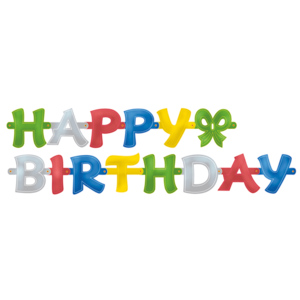 Riethmüller Girlande, Happy Birthday, 1,5 m Riethmüller Girlande, Happy Birthday, 1,5 m
