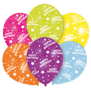 Amscan Latexballons, Happy Birthday, assortiert, 27,5 cm/11", Pack zu 6 Stück Amscan Latexballons, Happy Birthday, assortiert, 27,5 cm/11", Pack zu 6 Stück