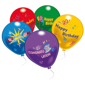 Amscan Latexballons, Happy Birthday, assortiert, 25,4 cm/9", Pack zu 10 Stück Amscan Latexballons, Happy Birthday, assortiert, 25,4 cm/9", Pack zu 10 Stück