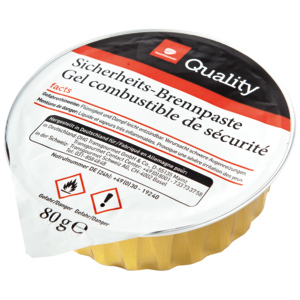 Quality Brennpaste Gobelet 80 g, Karton zu 12 x 12 x 80 g Quality Brennpaste Gobelet 80 g, Karton zu 12 x 12 x 80 g