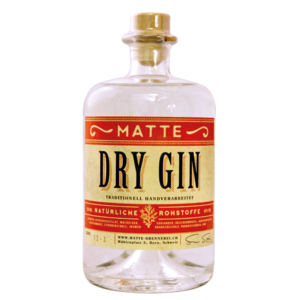 Matte Dry Gin Gastroedition 42% Vol., Flasche zu 70 cl Matte Dry Gin Gastroedition 42% Vol., Flasche zu 70 cl