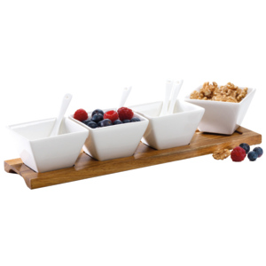 Domestic Snack-Set 9-teilig auf Holztray
