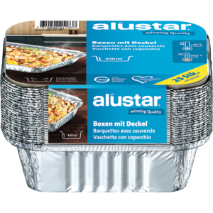 Alustar Alubox mit Deckel 0,4 l Pack zu 25 Stück