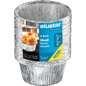 Alustar Alu Förmchen 8 cm Pack zu 30 Stück Alustar Alu Förmchen 8 cm Pack zu 30 Stück
