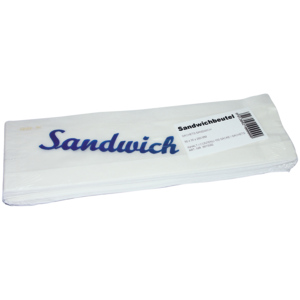 Sandwichbeutel, 90 x 35 x 260 mm, blau, Pack zu 100 Stück Sandwichbeutel, 90 x 35 x 260 mm, blau, Pack zu 100 Stück