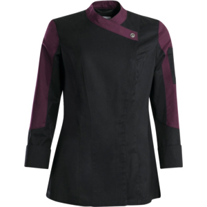 Workfashion Kochjacke langarm Monochrom Damen L schwarz/cassis Workfashion Kochjacke langarm Monochrom Damen L schwarz/cassis