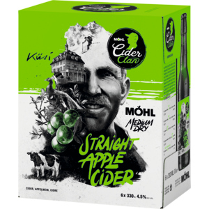 Möhl Straight Apple Cider EW, Pack zu 6 Flaschen x 33 cl