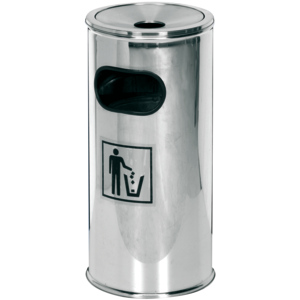 Saro Abfalleimer mit Ascher Inox