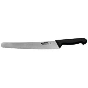 Klötzli Econo Coltello da pasticcere, con manico in plastica nero, 26 cm
