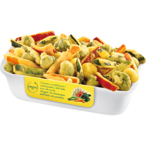 Orogel Gemüsemix mit Zwiebeln im Teig, TK, 1 kg Orogel Gemüsemix mit Zwiebeln im Teig, TK, 1 kg