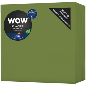 Dunilin Servietten, 40 x 40 cm, Leaf Green, 45 St Dunilin Servietten, 40 x 40 cm, Leaf Green, 45 St