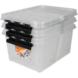 Hobbybox mit Deckel 31 l 3er-Set