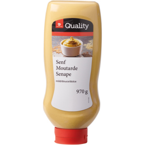 Quality Senf mild, Squeeze, 970 g