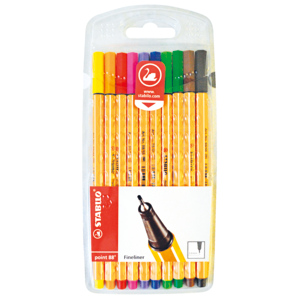Stabilo Filzer Point 0,4 mm Blister zu 10 Farben
