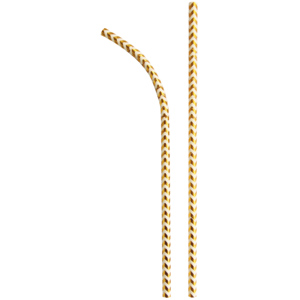 Knicktrinkhalm Papier, gold/weiss, 21 cm, Ø 6 mm, Pack zu 150 Stück Knicktrinkhalm Papier, gold/weiss, 21 cm, Ø 6 mm, Pack zu 150 Stück