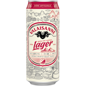Valaisanne Lager, Pack zu 4 x 6 Dosen x 50 cl Valaisanne Lager, Pack zu 4 x 6 Dosen x 50 cl