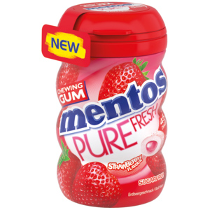 Mentos Gum Pure Fresh Strawberry, 6 x 90 g