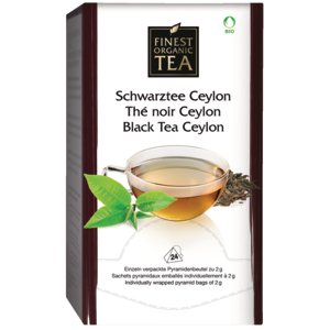 Finest Organic Tea Bio Knospe, Schwarztee Ceylon, 24 x 2 g
