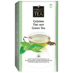 Finest Organic Tea Bio Knospe, Grüntee, 24 x 2 g Finest Organic Tea Bio Knospe, Grüntee, 24 x 2 g
