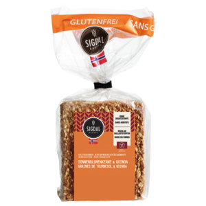 Sigdal Knäckebrot Sonnenblumenkerne & Quinoa, glutenfrei, 190 g Sigdal Knäckebrot Sonnenblumenkerne & Quinoa, glutenfrei, 190 g
