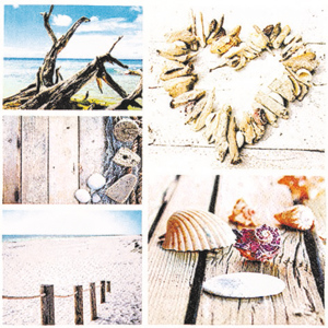 Atelier Servietten "Maritim Still Life" 33 x 33 cm, Pack zu 20 Stück
