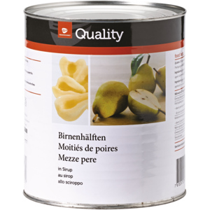 Quality Birnenhälften in Sirup, 3,06 kg Quality Birnenhälften in Sirup, 3,06 kg