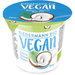 Biedermann Bio Kokosjogurt vegan nature, 6 x 150 g