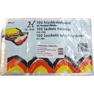 Frischhaltebeutel, 20 x 30 cm, Pack zu 100 Stück Frischhaltebeutel, 20 x 30 cm, Pack zu 100 Stück