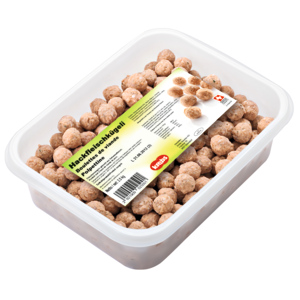Krebs Hackfleischkügeli gekocht, tiefgekühlt, 2,5 kg Krebs Hackfleischkügeli gekocht, tiefgekühlt, 2,5 kg