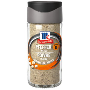 McCormick Pfeffer weiss gemahlen, 39 g McCormick Pfeffer weiss gemahlen, 39 g