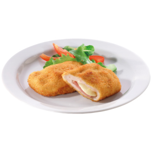 Fredag Geformtes Mini Cordon-bleu aus zerkleinertem Pouletfleisch, tiefgekühlt, 70 g, 5 x 1 kg