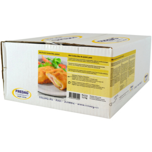 Fredag Geformtes Mini Cordon-bleu aus zerkleinertem Pouletfleisch, tiefgekühlt, 70 g, 1 kg