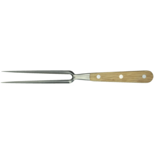 Klötzli Econo Fleischgabel, Griff aus heller Eiche, 20,5 cm