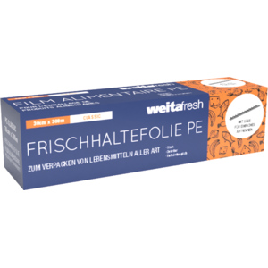 Weitafresh Frischhaltefolie Classic PE Dispenser 30 cm x 300 m 10 µm